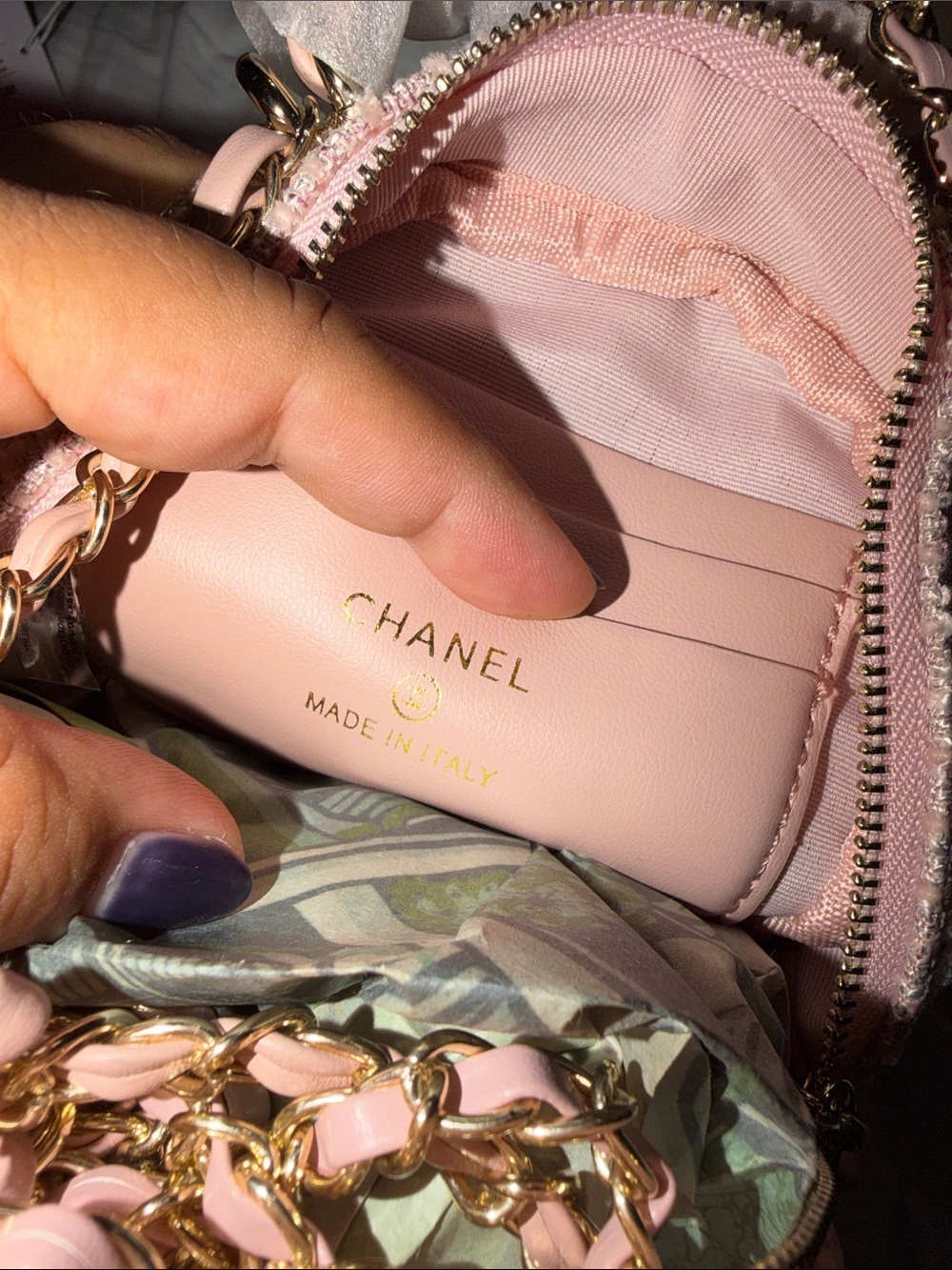CC VIP Pink Tweed Mini Backpack - Picture 3 of 9